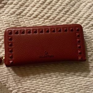 Valentino Red Studded Wallet